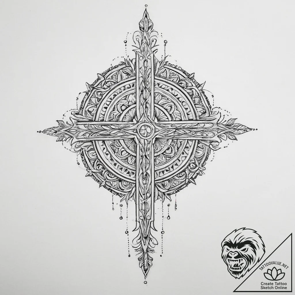 Tattoo sketch holy - tattoo sketch (№1756725594_0, 01.09.2025 11:19) — tattoovalue.net