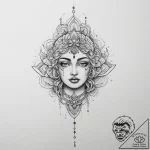 Tattoo sketch divine character, ink illustrat… – tattoo sketch (№1756726980_0, 01.09.2025 11:43) — tattoovalue.net