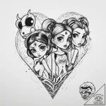 Tattoo sketch the powerpuff girls trio, tatto… – tattoo sketch (№1756727378_0, 01.09.2025 11:49) — tattoovalue.net