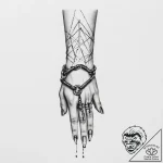 Tattoo sketch hands with a chain, tattoo sket… – tattoo sketch (№1756728802_0, 01.09.2025 12:13) — tattoovalue.net
