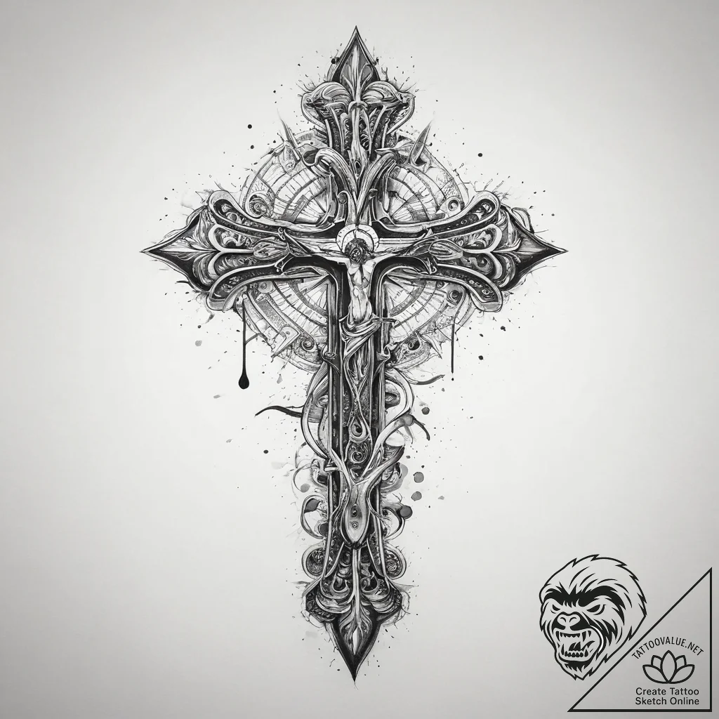 Tattoo sketch череп с уроборосом, concept art... - tattoo sketch (№1756729001_0, 01.09.2025 12:16) — tattoovalue.net