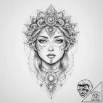 Tattoo sketch cosmic person – tattoo sketch (№1756729614_0, 01.09.2025 12:26) — tattoovalue.net