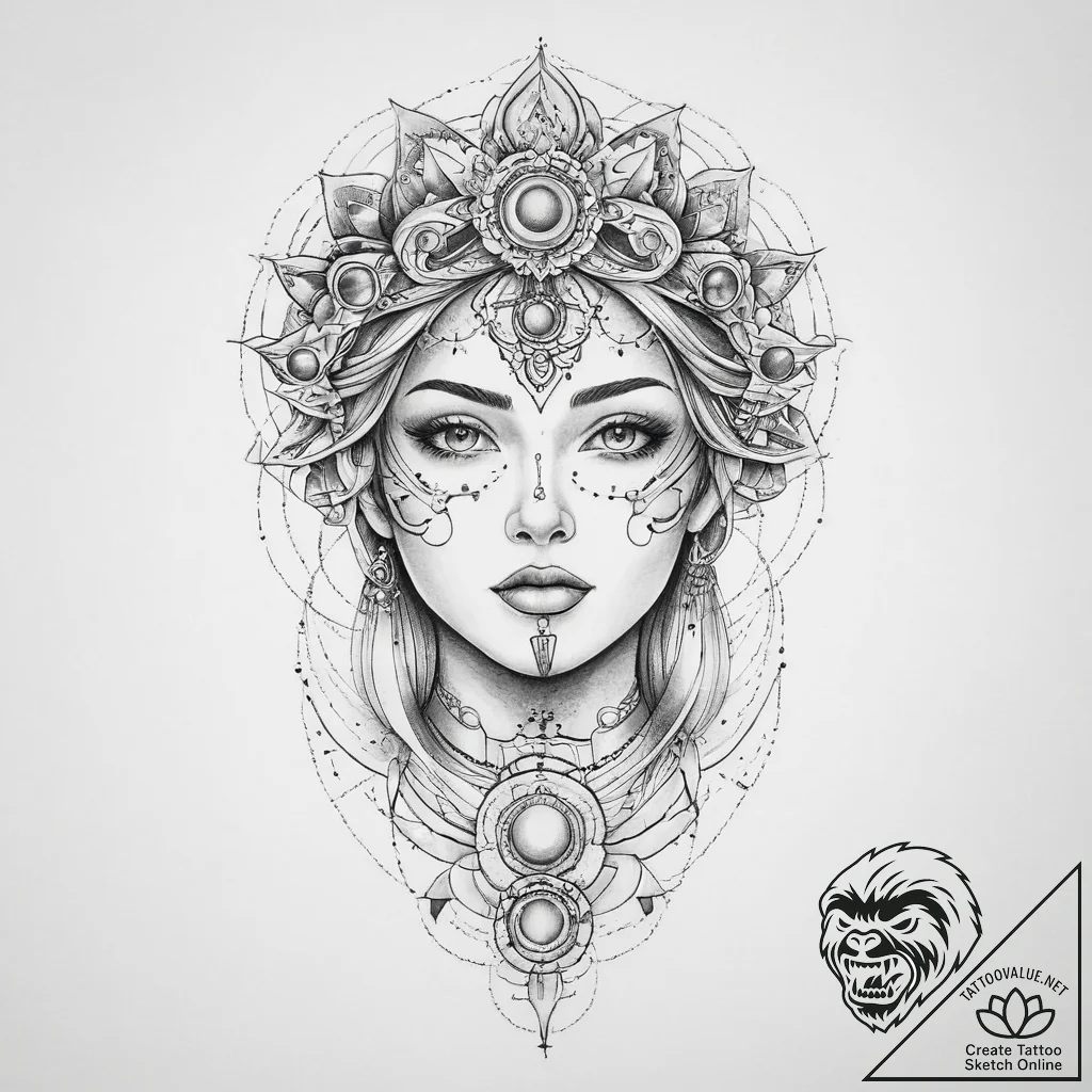 Tattoo sketch cosmic person - tattoo sketch (№1756729614_0, 01.09.2025 12:26) — tattoovalue.net