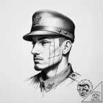 Tattoo sketch soldier with a paper, concept a… – tattoo sketch (№1756729813_0, 01.09.2025 12:30) — tattoovalue.net