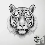 Tattoo sketch tiger’s eye – tattoo sketch (№1756730219_0, 01.09.2025 12:36) — tattoovalue.net