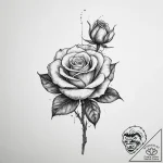 Tattoo sketch hand holding a rose – tattoo sketch (№1756731419_0, 01.09.2025 12:56) — tattoovalue.net