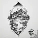 Tattoo sketch desert, ink illustration for ta… – tattoo sketch (№1756733001_0, 01.09.2025 13:23) — tattoovalue.net