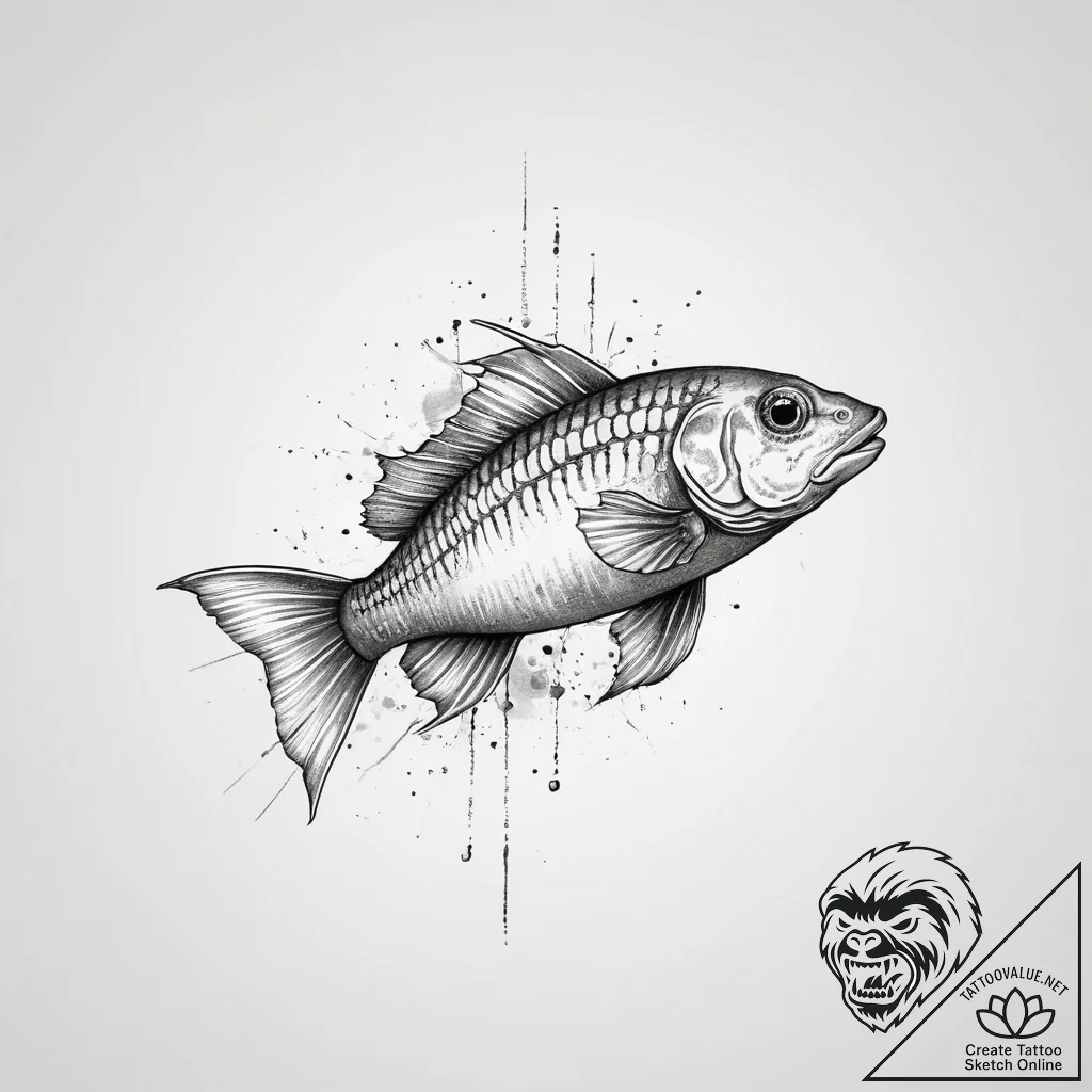 Tattoo sketch corydoras, tattoo line art, bla... - tattoo sketch (№1756733409_0, 01.09.2025 13:30) — tattoovalue.net