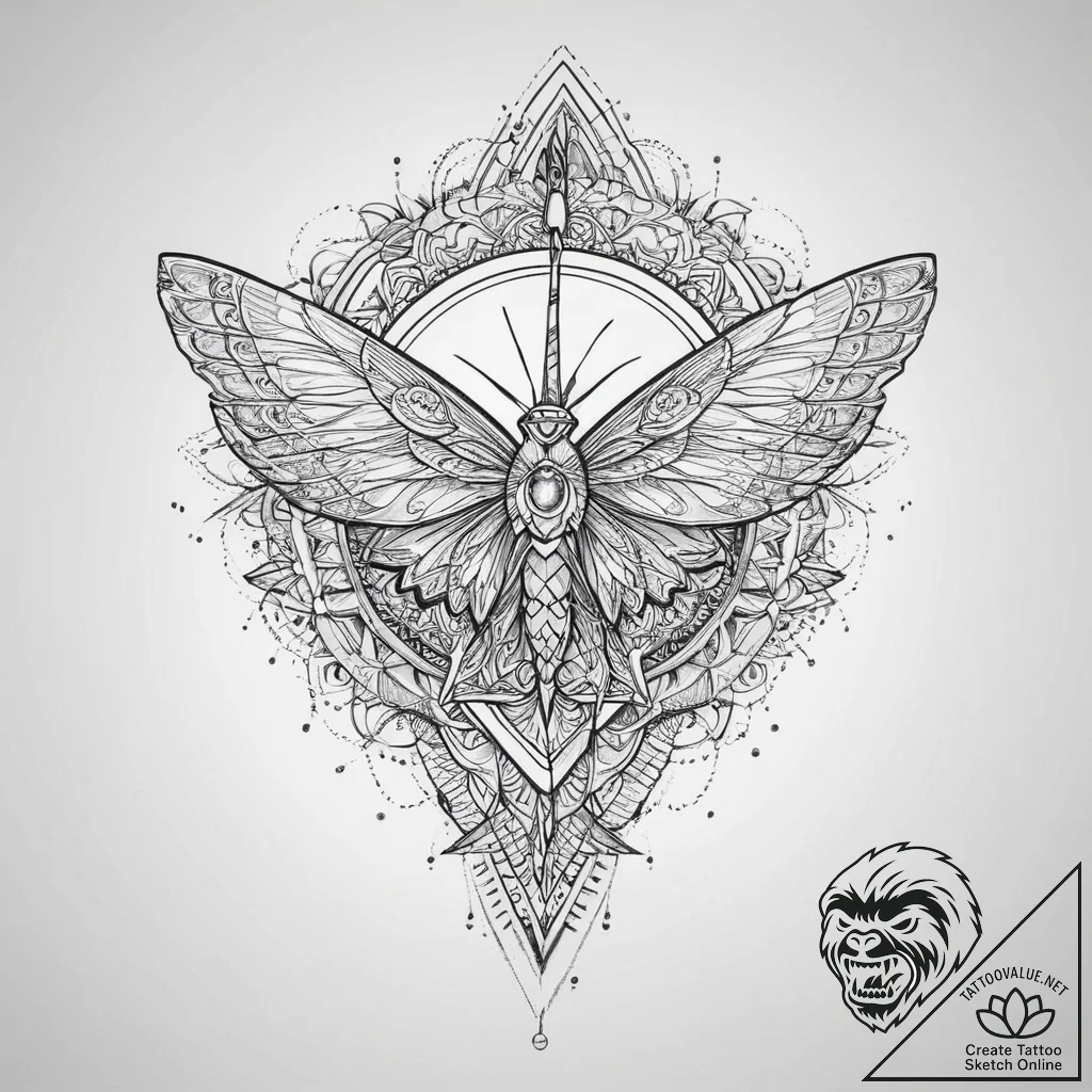 Tattoo sketch swordtail, ink illustration for... - tattoo sketch (№1756733610_0, 01.09.2025 13:33) — tattoovalue.net