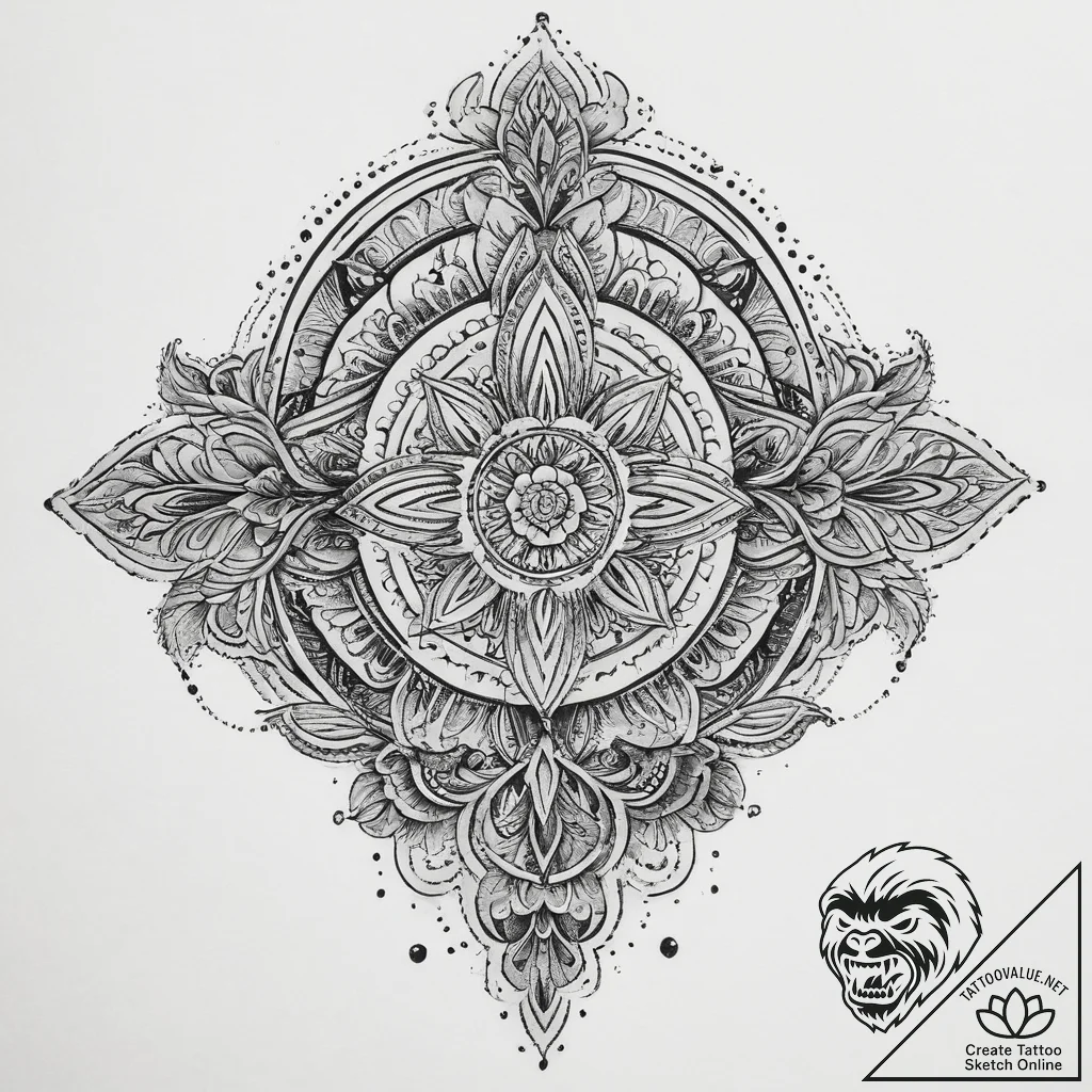 Tattoo sketch узор в виде грифона, tattoo fla... - tattoo sketch (№1756734397_0, 01.09.2025 13:46) — tattoovalue.net
