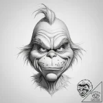 Tattoo sketch the grinch with a claw, concept… – tattoo sketch (№1756737354_0, 01.09.2025 14:35) — tattoovalue.net
