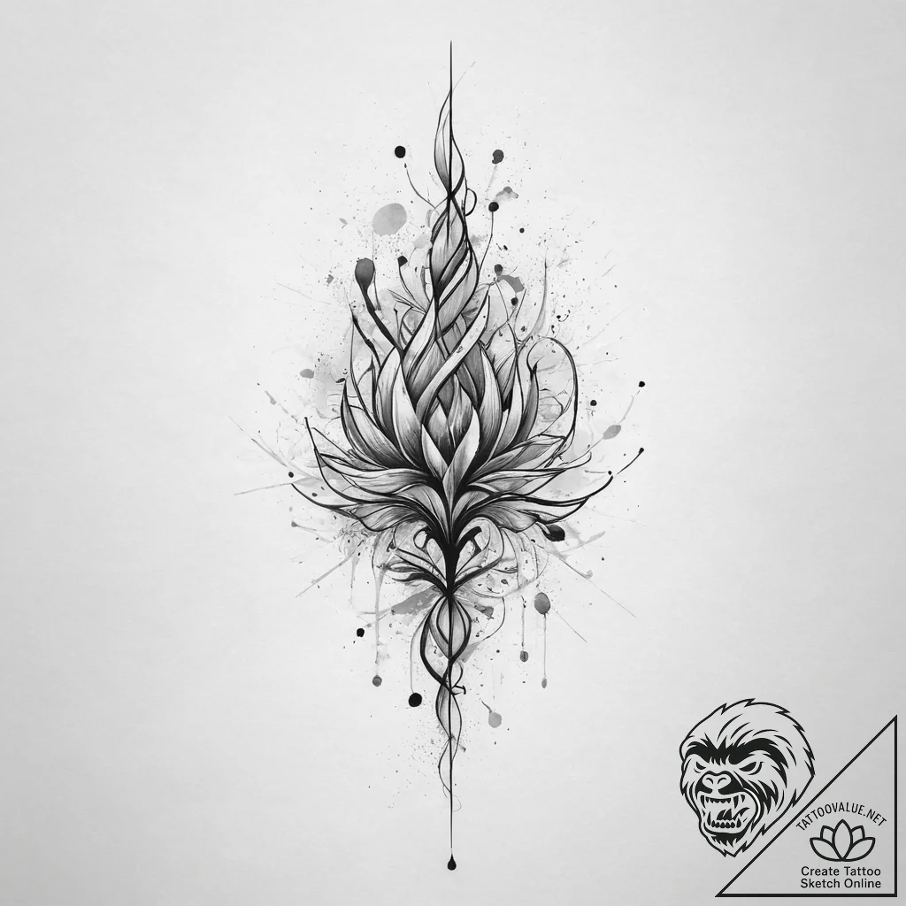 Tattoo sketch divine root, concept art for ta... - tattoo sketch (№1756737551_0, 01.09.2025 14:39) — tattoovalue.net