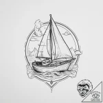 Tattoo sketch tom and jerry with a boat, tatt… – tattoo sketch (№1756739328_0, 01.09.2025 15:08) — tattoovalue.net