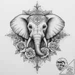 Tattoo sketch dotwork слон из точек, tattoo d… – tattoo sketch (№1756743258_0, 01.09.2025 16:14) — tattoovalue.net