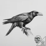 Tattoo sketch yellow-billed chough, artistic… – tattoo sketch (№1756744243_0, 01.09.2025 16:30) — tattoovalue.net