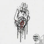 Tattoo sketch hands with a chain, concept art… – tattoo sketch (№1756744439_0, 01.09.2025 16:33) — tattoovalue.net