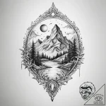 Tattoo sketch mystical land – tattoo sketch (№1756745816_0, 01.09.2025 16:56) — tattoovalue.net