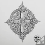 Tattoo sketch blessed representation – tattoo sketch (№1756746994_0, 01.09.2025 17:16) — tattoovalue.net