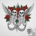 Tattoo sketch sneakers with wings, tattoo dra… – tattoo sketch (№1756747975_0, 01.09.2025 17:32) — tattoovalue.net