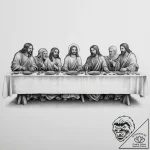 Tattoo sketch last supper scene, concept art… – tattoo sketch (№1756748172_0, 01.09.2025 17:36) — tattoovalue.net