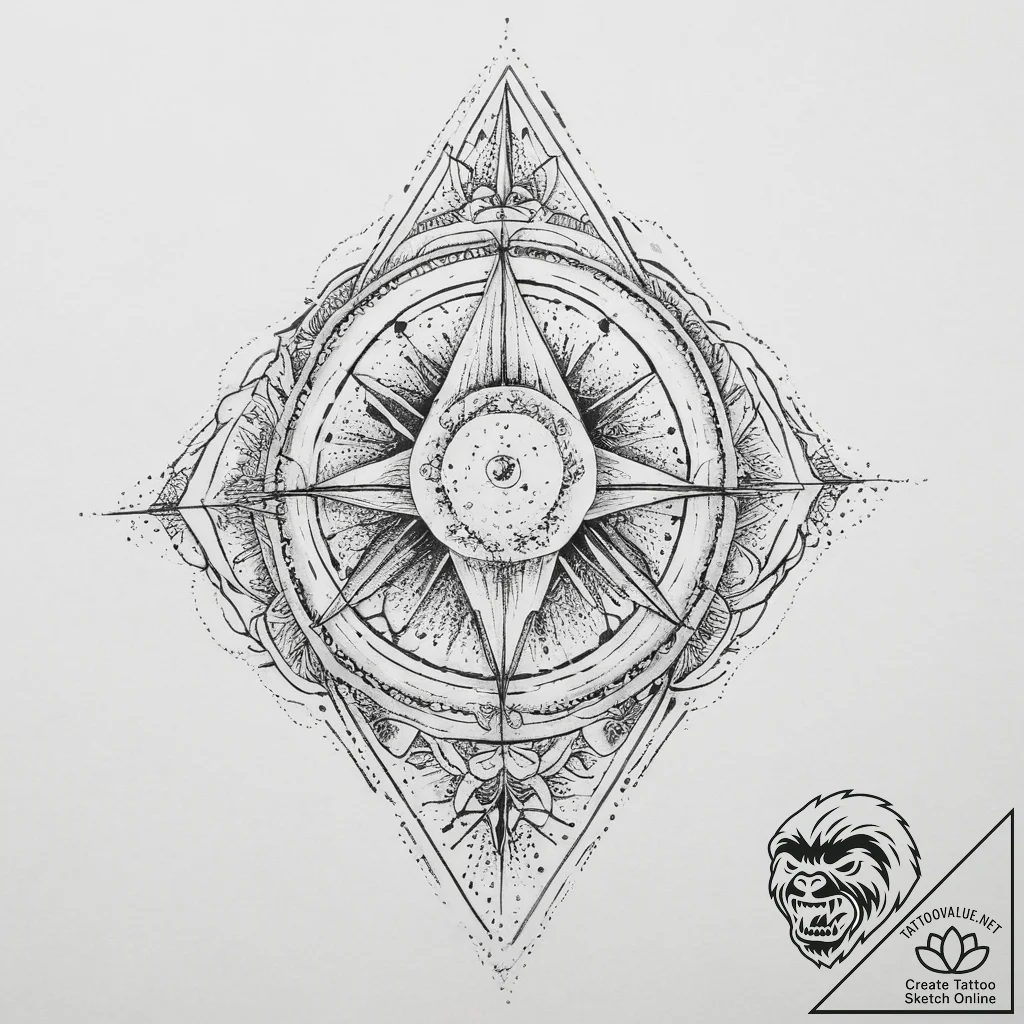 Tattoo sketch sacred earth, tattoo flash shee... - tattoo sketch (№1756749351_0, 01.09.2025 17:55) — tattoovalue.net