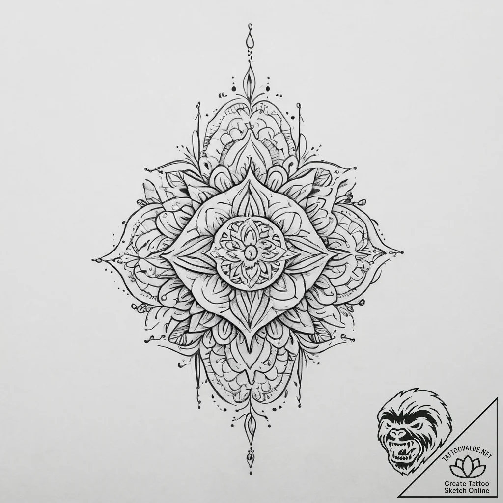 Tattoo sketch divine self, tattoo sketch desi... - tattoo sketch (№1756750137_0, 01.09.2025 18:08) — tattoovalue.net