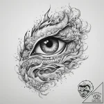 Tattoo sketch mythical creature eye, ink illu… – tattoo sketch (№1756750331_0, 01.09.2025 18:12) — tattoovalue.net