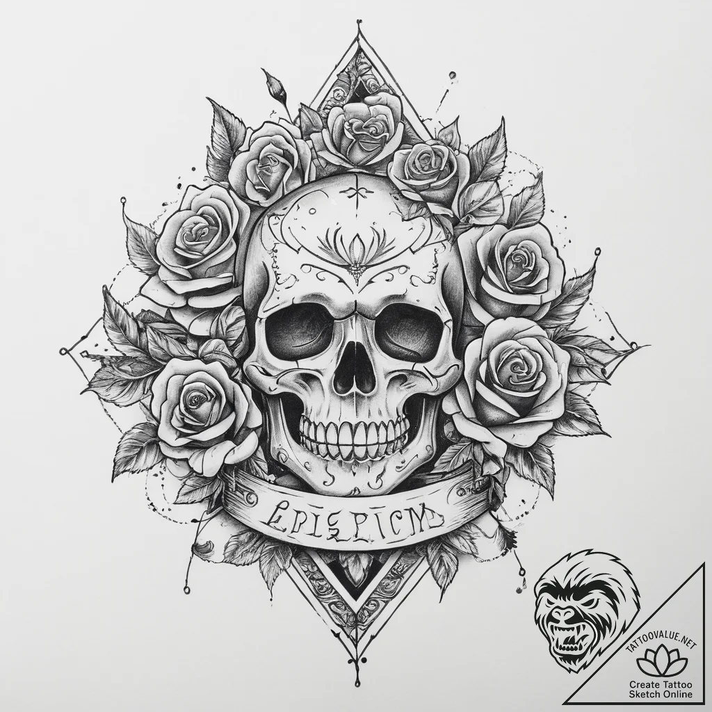 Tattoo sketch denim jacket with a quote, conc... - tattoo sketch (№1756751305_0, 01.09.2025 18:28) — tattoovalue.net