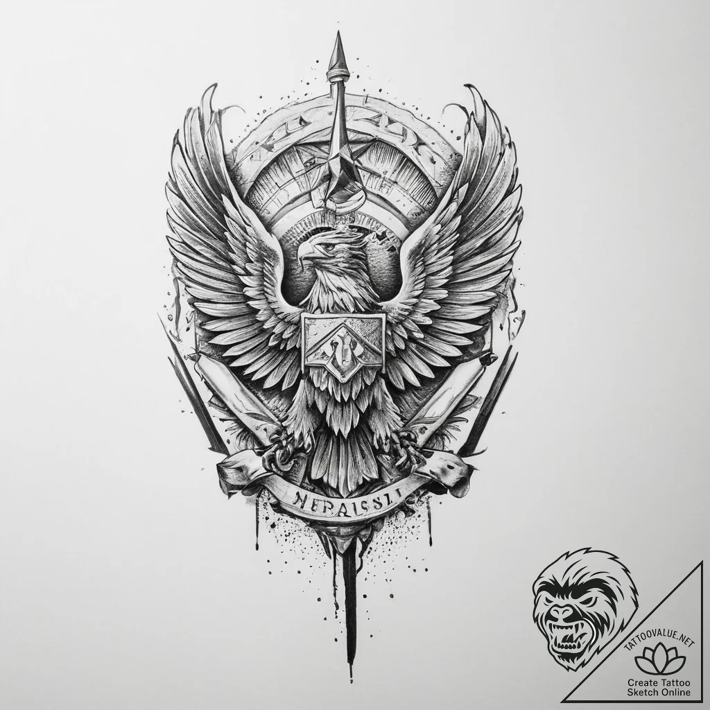 Tattoo sketch realism military - tattoo sketch (№1756751499_0, 01.09.2025 18:31) — tattoovalue.net