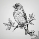 Tattoo sketch house finch, tattoo flash sheet… – tattoo sketch (№1756751886_0, 01.09.2025 18:38) — tattoovalue.net