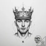 Tattoo sketch soldier with a crown, tattoo sk… – tattoo sketch (№1756753241_0, 01.09.2025 19:00) — tattoovalue.net