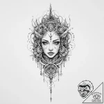 Tattoo sketch череп с уроборосом, tattoo sket… – tattoo sketch (№1756754404_0, 01.09.2025 19:20) — tattoovalue.net