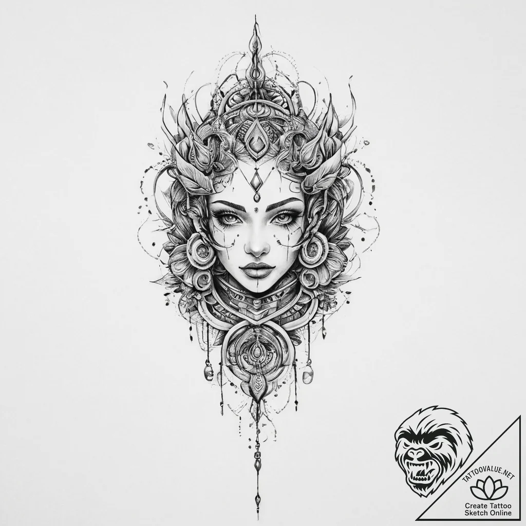 Tattoo sketch череп с уроборосом, tattoo sket... - tattoo sketch (№1756754404_0, 01.09.2025 19:20) — tattoovalue.net