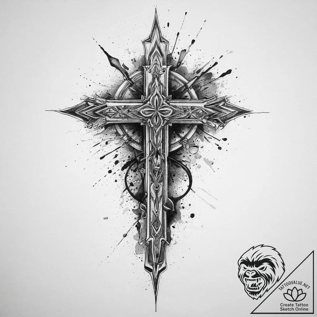 Tattoo sketch desert, concept art for tattoo,... - tattoo sketch (№1756755761_0, 01.09.2025 19:42) — tattoovalue.net