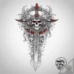 Tattoo sketch pirate sword, ink illustration… – tattoo sketch (№1756756930_0, 01.09.2025 20:02) — tattoovalue.net