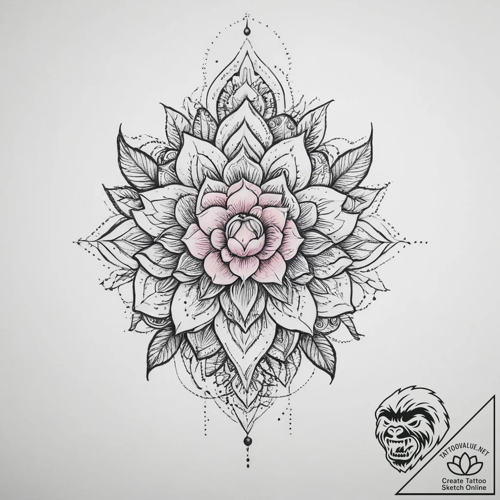 Tattoo sketch pink - tattoo sketch (№1756759060_0, 01.09.2025 20:37) — tattoovalue.net