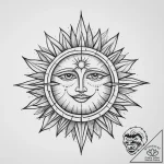 Tattoo sketch geometric sun, tattoo sketch de… – tattoo sketch (№1756760222_0, 01.09.2025 20:57) — tattoovalue.net