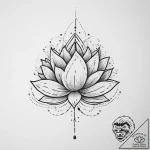 Tattoo sketch berkanan rune with a lotus, con… – tattoo sketch (№1756760998_0, 01.09.2025 21:09) — tattoovalue.net