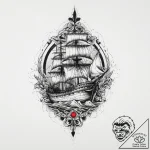 Tattoo sketch ship, tattoo flash sheet design… – tattoo sketch (№1756761197_0, 01.09.2025 21:13) — tattoovalue.net
