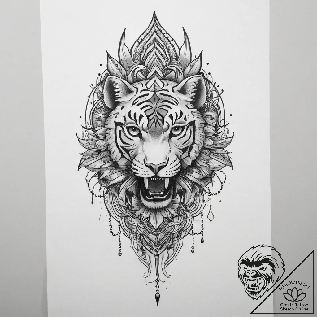Tattoo sketch black, ink illustration for tat... - tattoo sketch (№1756762587_0, 01.09.2025 21:36) — tattoovalue.net