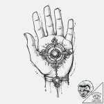 Tattoo sketch hands with a amulet, ink illust… – tattoo sketch (№1756762984_0, 01.09.2025 21:43) — tattoovalue.net