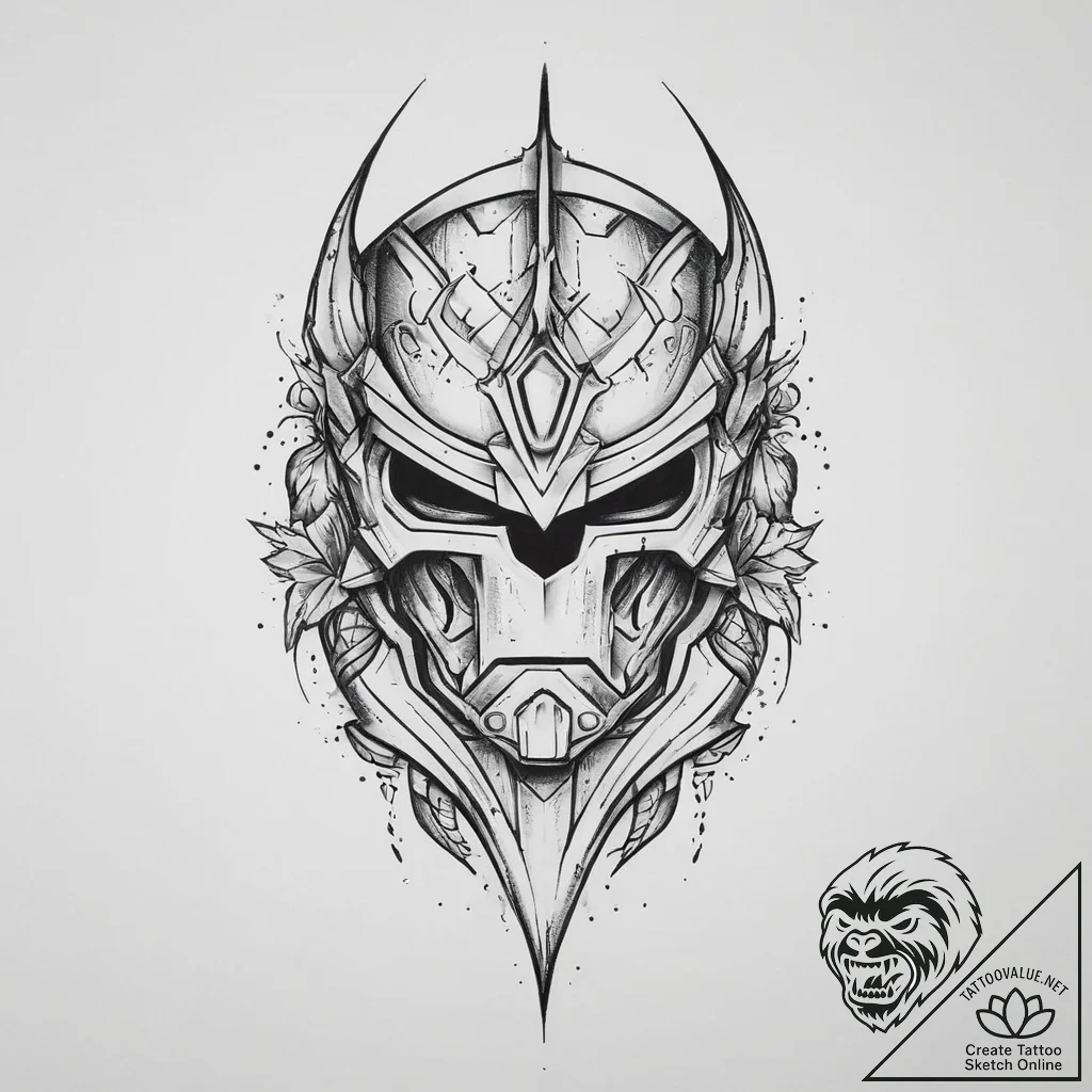 Tattoo sketch armor, tattoo flash sheet desig... - tattoo sketch (№1756763182_0, 01.09.2025 21:46) — tattoovalue.net