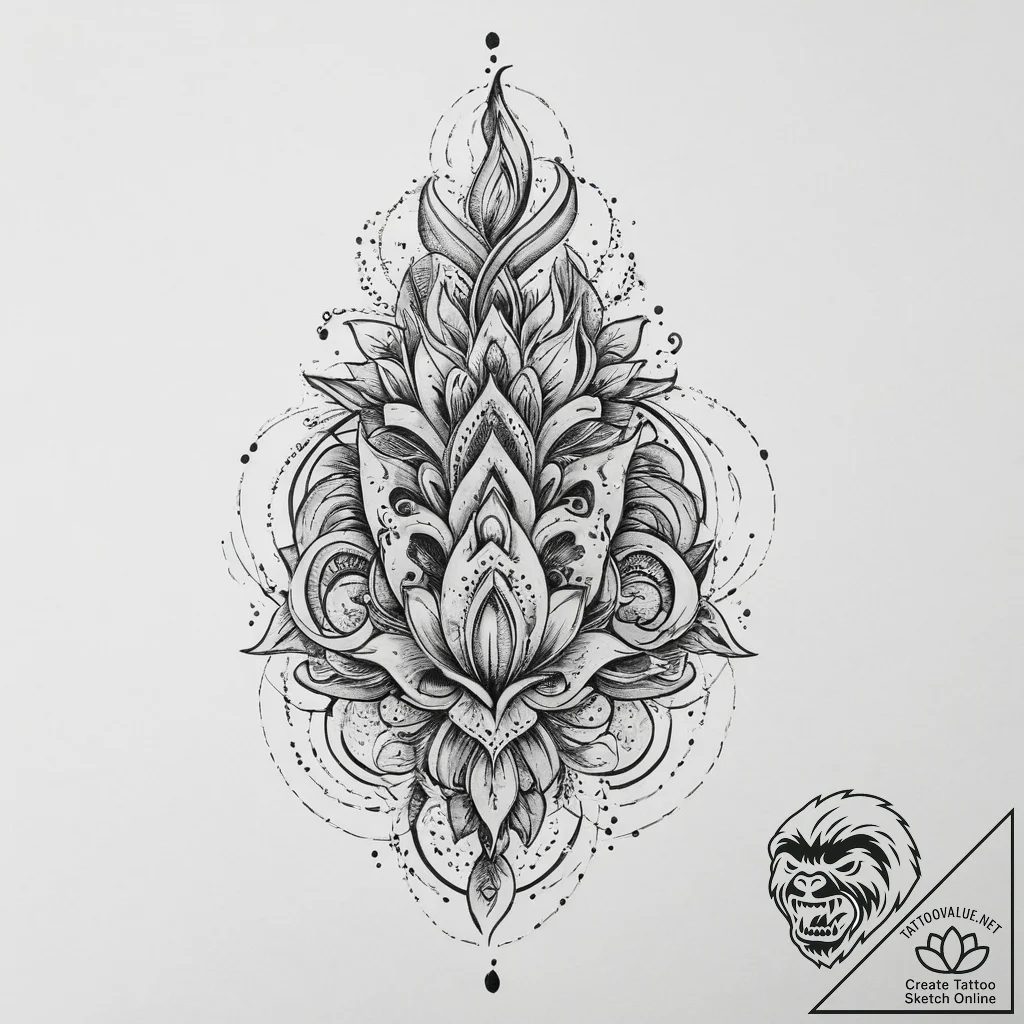 Tattoo sketch gold, ink illustration for tatt... - tattoo sketch (№1756763379_0, 01.09.2025 21:49) — tattoovalue.net