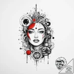 Tattoo sketch cosmic soul, tattoo flash sheet… – tattoo sketch (№1756765748_0, 01.09.2025 22:29) — tattoovalue.net