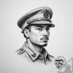 Tattoo sketch soldier with a pencil, tattoo l… – tattoo sketch (№1756766152_0, 01.09.2025 22:35) — tattoovalue.net