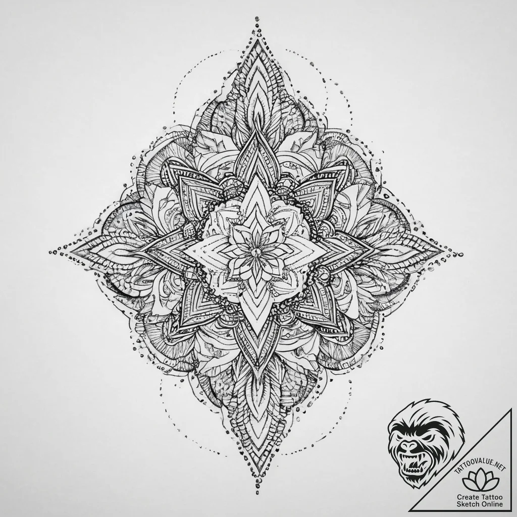 Tattoo sketch dharma, tattoo sketch design, d... - tattoo sketch (№1756766952_0, 01.09.2025 22:49) — tattoovalue.net
