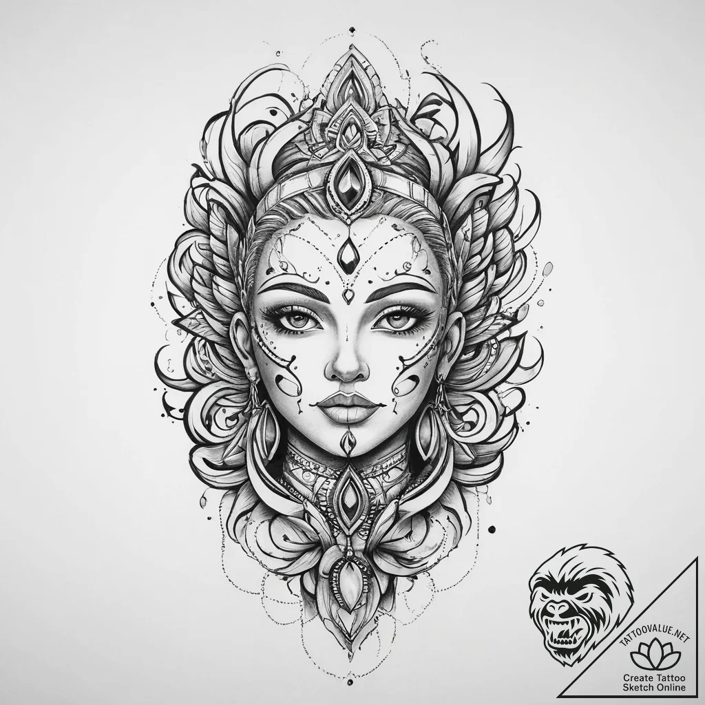 Tattoo sketch spiritual story, tattoo line ar... - tattoo sketch (№1756767152_0, 01.09.2025 22:52) — tattoovalue.net