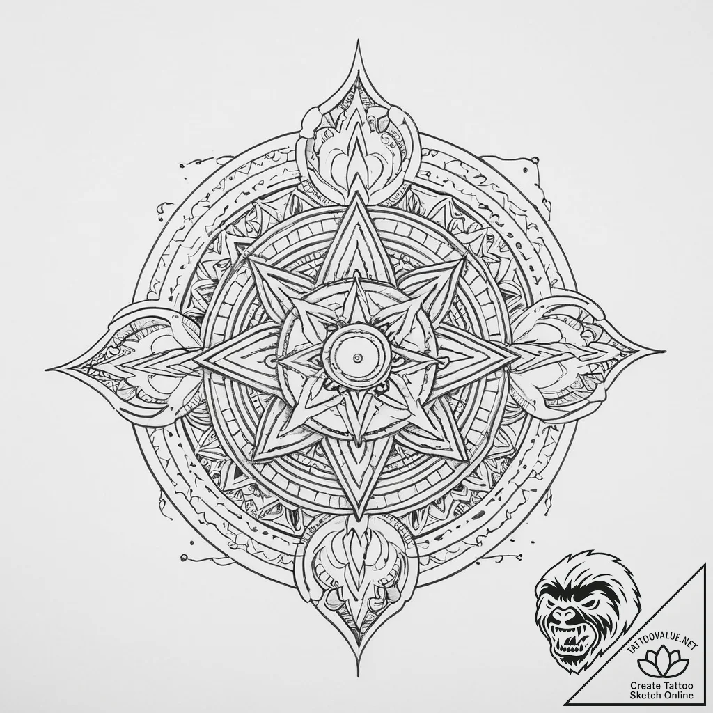 Tattoo sketch elven queen, tattoo sketch desi... - tattoo sketch (№1756767745_0, 01.09.2025 23:02) — tattoovalue.net