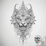 Tattoo sketch узор на бедре – tattoo sketch (№1756769538_0, 01.09.2025 23:32) — tattoovalue.net