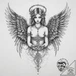 Tattoo sketch gothic ангел, tattoo sketch des… – tattoo sketch (№1756771735_0, 02.09.2025 00:08) — tattoovalue.net